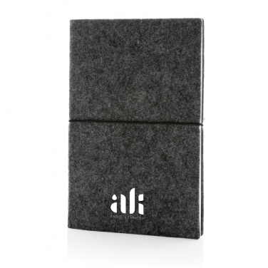 Logotrade promotional merchandise picture of: GRS certified recycled felt A5 softcover notebook