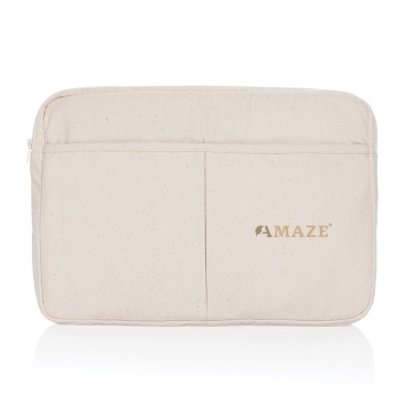 Logo trade promotional gifts picture of: Laluka AWARE™ recycled cotton 15.6 inch laptop sleeve