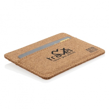 Logo trade business gifts image of: Cork secure RFID slim wallet