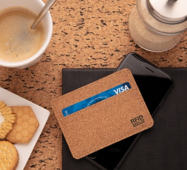 Logo trade promotional items picture of: Cork secure RFID slim wallet