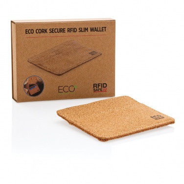 Logotrade promotional items photo of: Cork secure RFID slim wallet