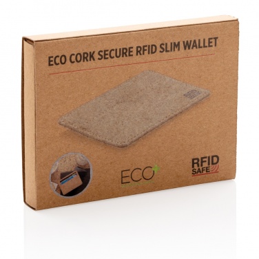 Logotrade promotional gift picture of: Cork secure RFID slim wallet