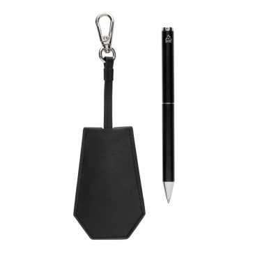 Logotrade corporate gift image of: SP Tula RCS certified recycled PU key holder and pen set