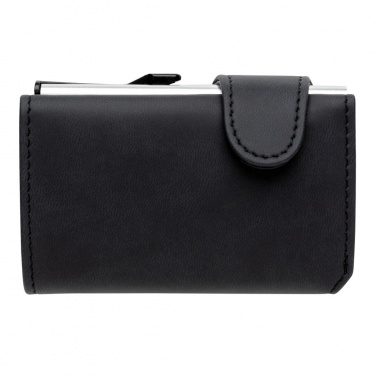 Logo trade corporate gifts picture of: Standard aluminium RFID cardholder with PU wallet