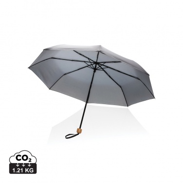 Logotrade promotional gift picture of: 20.5" Impact AWARE™ RPET 190T Pongee bamboo mini umbrella