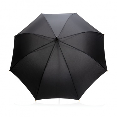 Logotrade corporate gift picture of: 23" Impact AWARE™ RPET 190T auto open bamboo umbrella