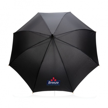 Logotrade advertising product image of: 23" Impact AWARE™ RPET 190T auto open bamboo umbrella