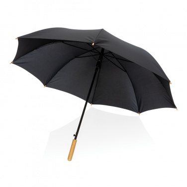 Logotrade promotional items photo of: 27" Impact AWARE™ RPET 190T auto open bamboo umbrella