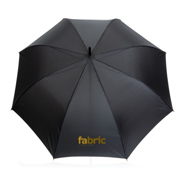 Logo trade promotional merchandise photo of: 27" Impact AWARE™ RPET 190T auto open bamboo umbrella