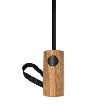 Logo trade business gift photo of: Kaycey 21" AWARE™ RPET Acacia wood mini auto open umbrella