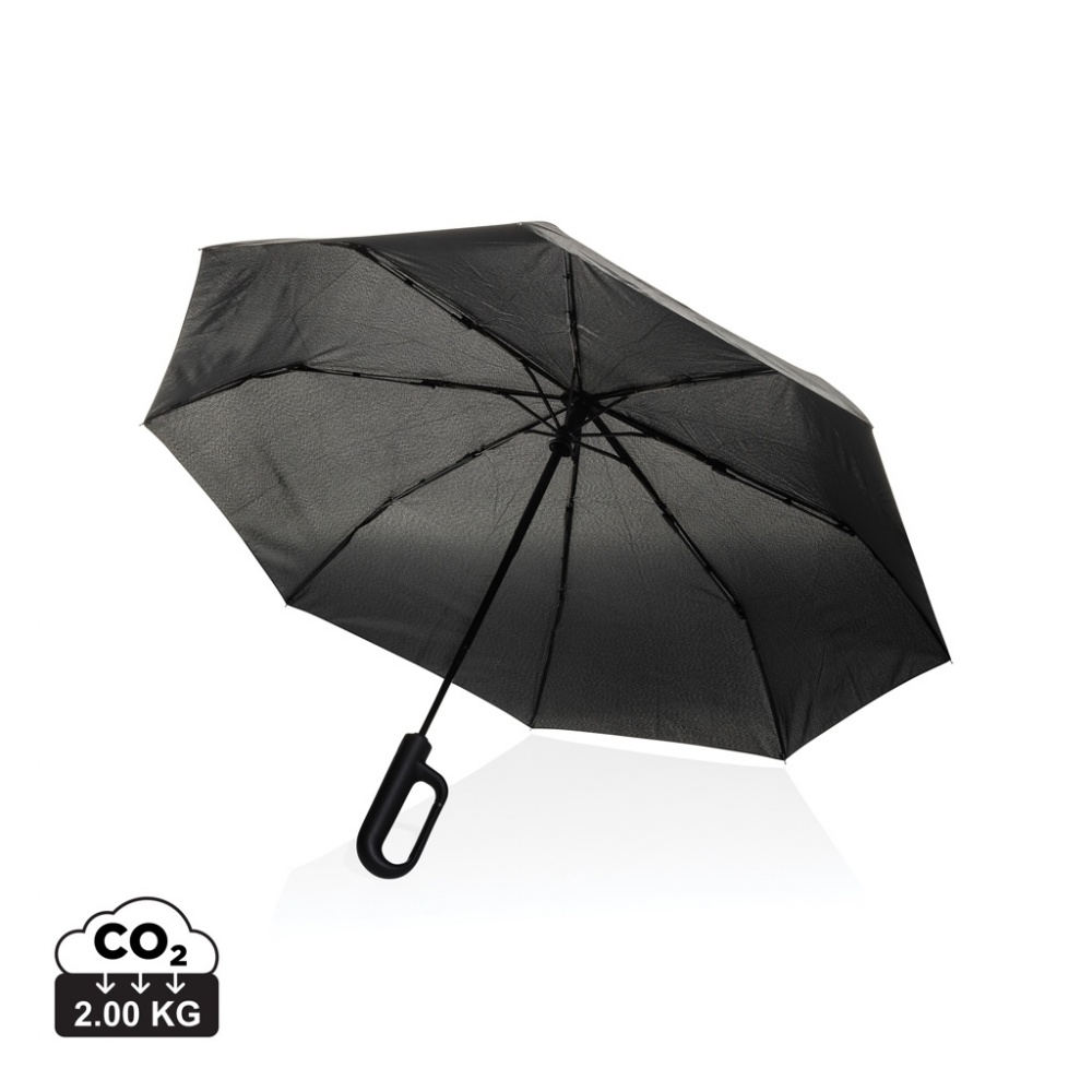 Logotrade promotional product image of: Yara 21" AWARE™ RPET solid colour umbrella with carabiner