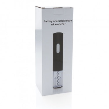 Logo trade business gifts image of: Electric wine opener - battery operated