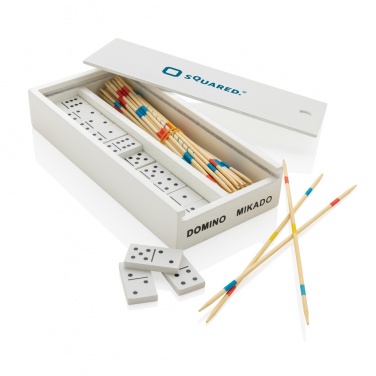 Logo trade promotional product photo of: Deluxe mikado/domino in wooden box