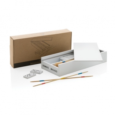 Logo trade corporate gifts image of: Deluxe mikado/domino in wooden box