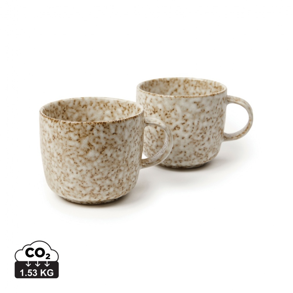 Logotrade promotional gift image of: VINGA Nuvem stoneware mug, 2 pcs set