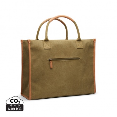 Logo trade corporate gift photo of: VINGA Bosler RCS recycled canvas office tote