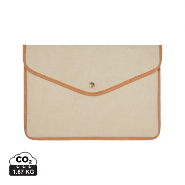 Logo trade promotional giveaways image of: VINGA Bosler GRS recycled canvas 14" laptop sleeve