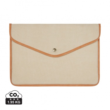 Logotrade promotional merchandise photo of: VINGA Bosler GRS recycled canvas 16" laptop sleeve