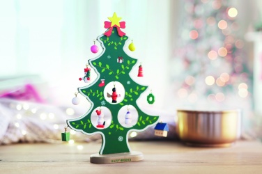 Logo trade promotional merchandise photo of: Wooden xmas tree decoration