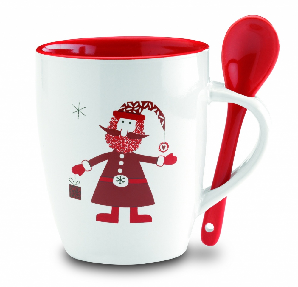 Logotrade promotional product image of: Mug with spoon 250ml