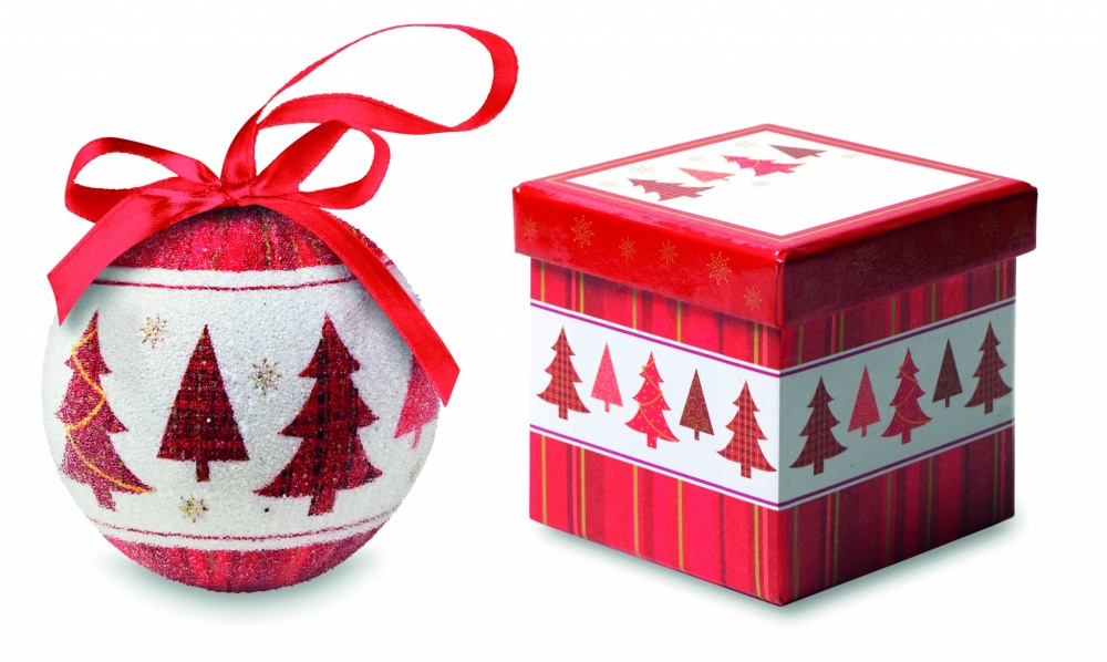Logo trade advertising products image of: Christmas bauble in gift box