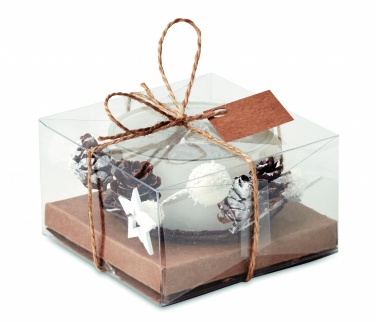 Logo trade business gift photo of: Christmas candle holder