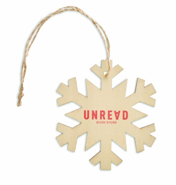 Logo trade advertising products image of: Snowflake Tree hanger