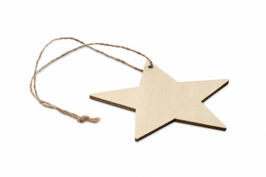 Logo trade corporate gift photo of: Wooden star shaped hanger
