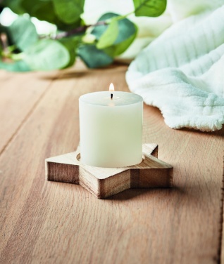 Logotrade business gifts photo of: Candle on star wooden base