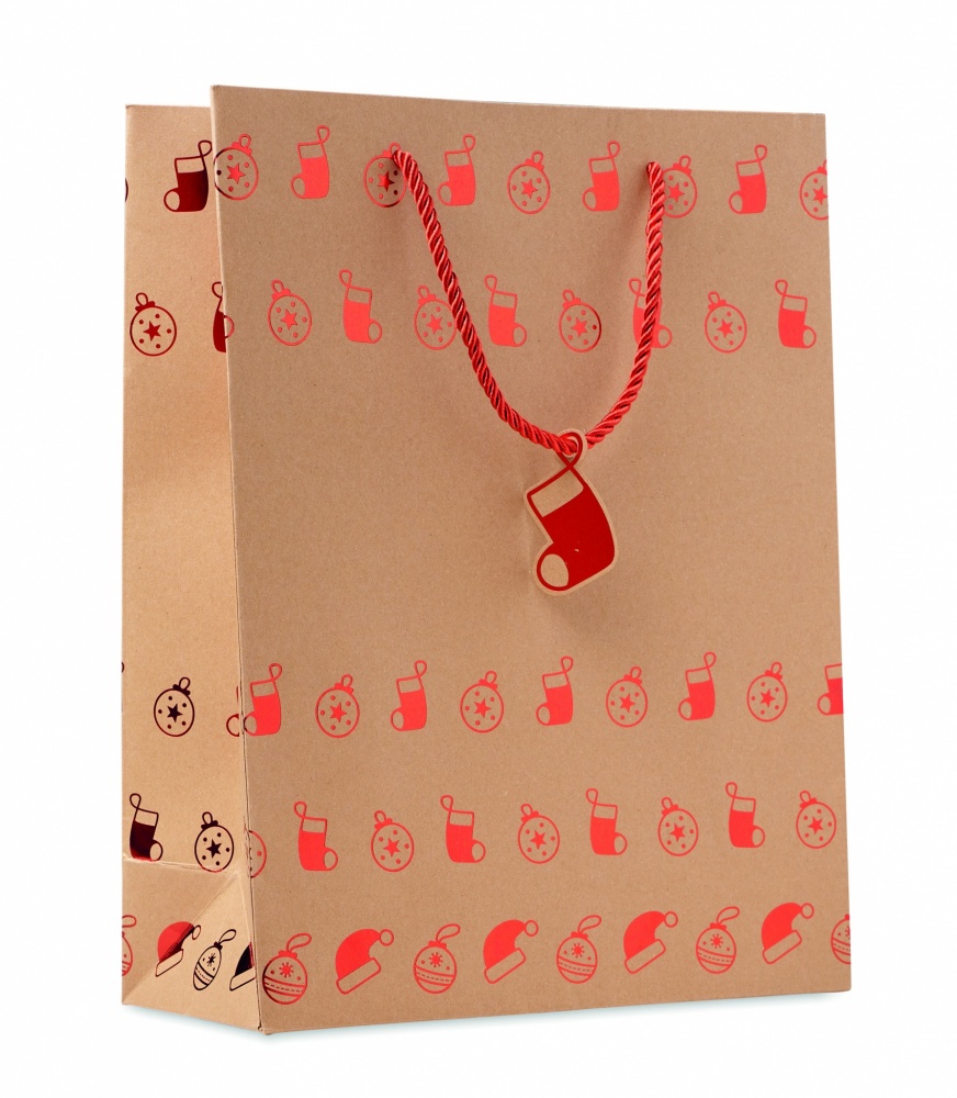 Logo trade promotional merchandise image of: Gift paper bag with pattern