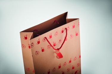 Logo trade corporate gifts picture of: Gift paper bag with pattern