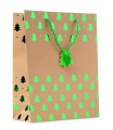 Gift paper bag with pattern, Green