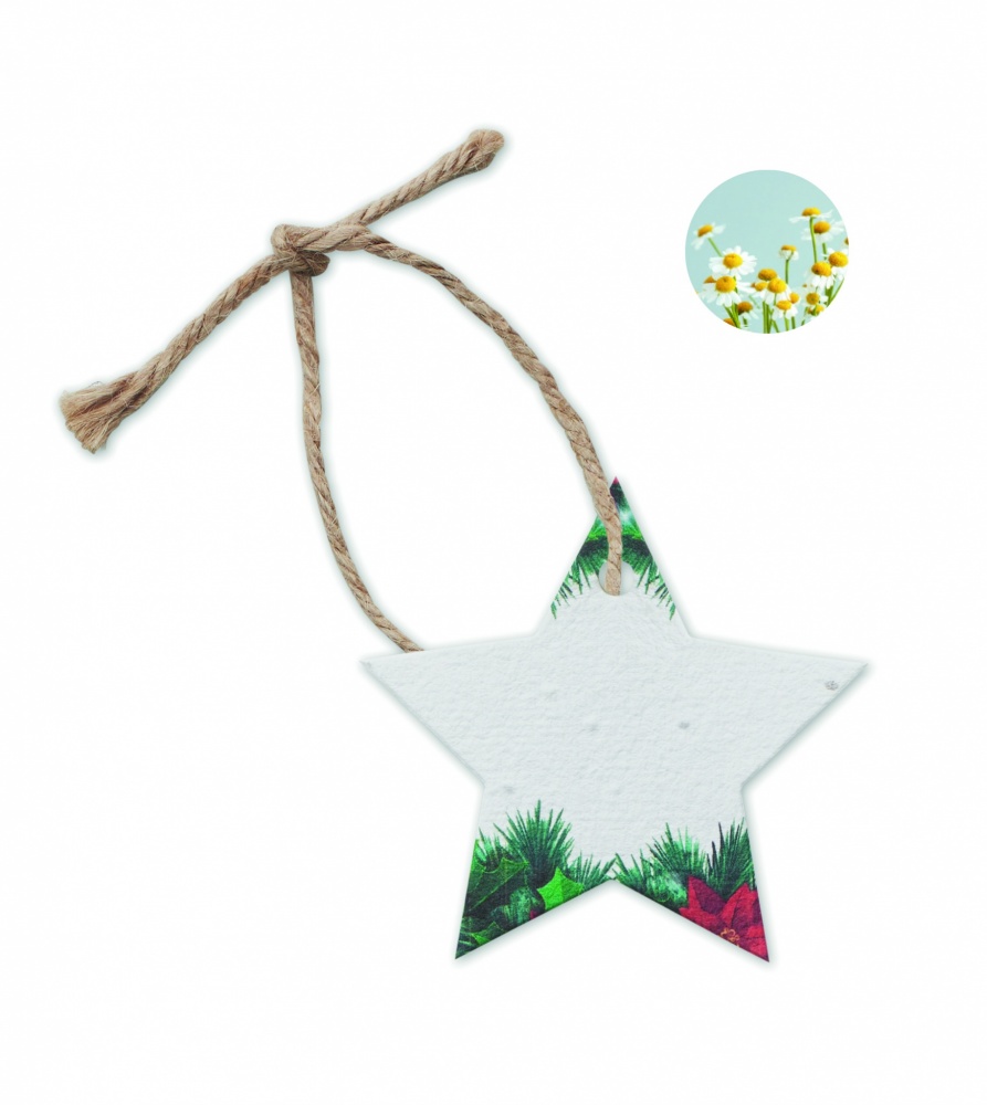 Logotrade business gift image of: Seed paper Xmas ornament