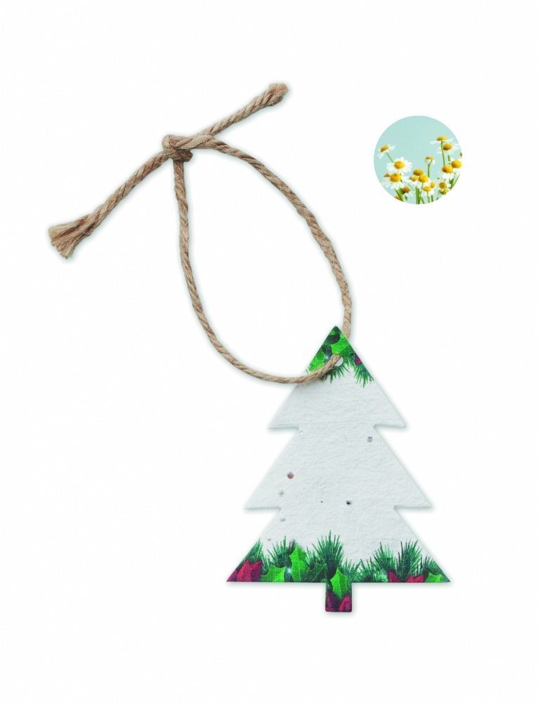 Logo trade business gift photo of: Seed paper Xmas ornament