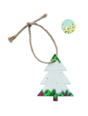 Logo trade promotional merchandise image of: Seed paper Xmas ornament