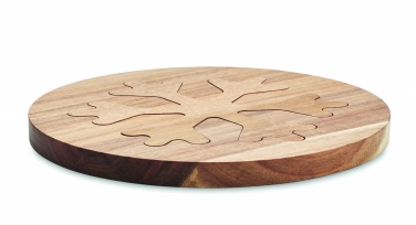 Logo trade corporate gifts image of: Acacia wooden pot holders set