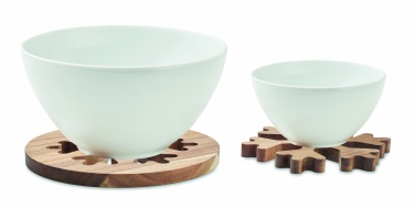 Logo trade promotional items image of: Acacia wooden pot holders set