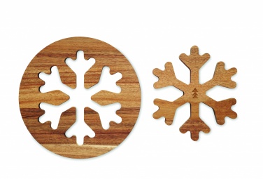 Logotrade promotional item picture of: Acacia wooden pot holders set