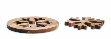Logo trade promotional gift photo of: Acacia wooden pot holders set