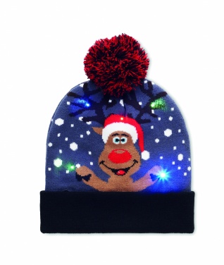 Logotrade promotional giveaway picture of: Christmas knitted beanie LED