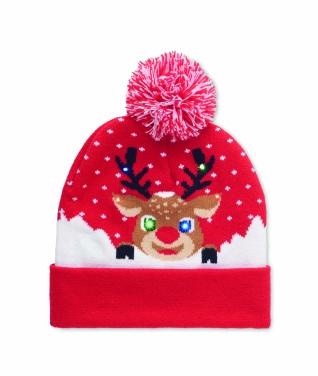 Logo trade promotional product photo of: Christmas knitted beanie LED