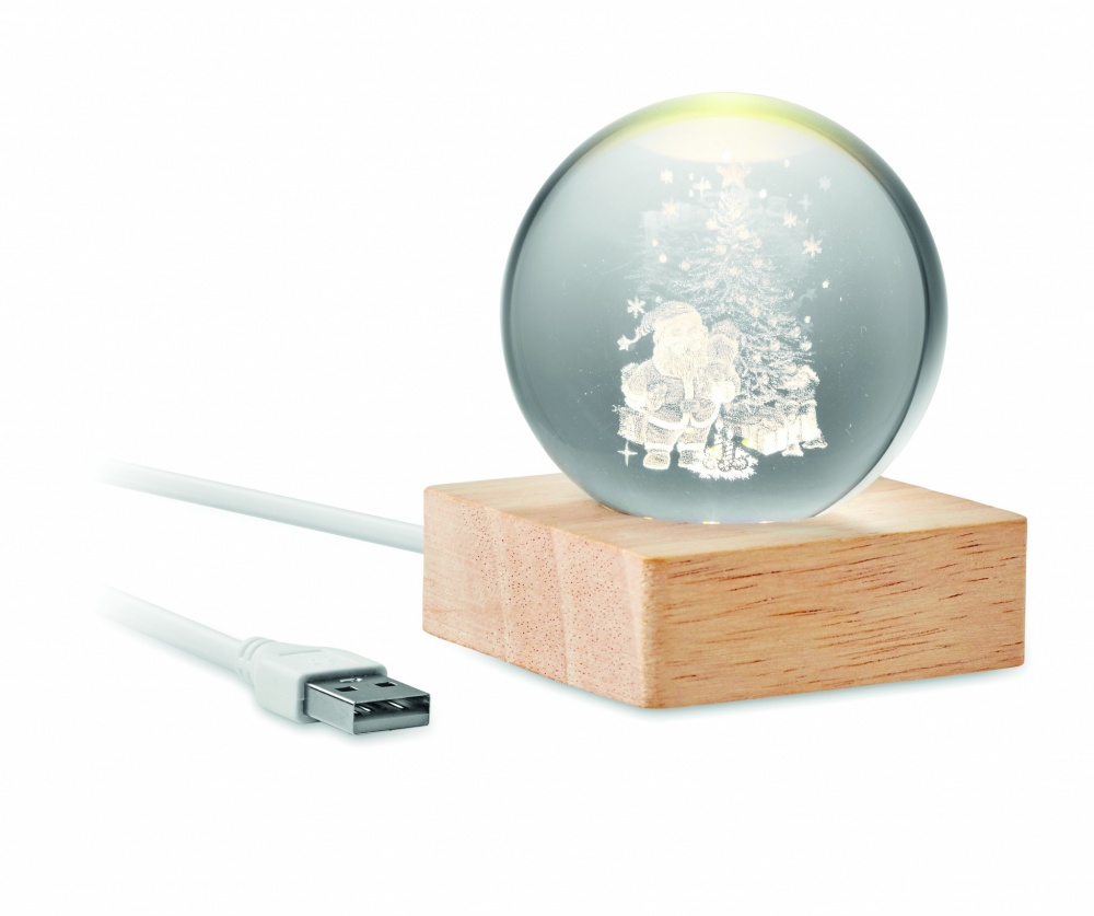 Logo trade promotional items image of: Christmas LED crystal ball