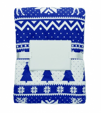 Logo trade promotional giveaways image of: RPET fleece blanket 190 gr/m²