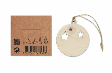 Logotrade business gift image of: Wooden bauble shape hanger