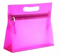 Transparent cosmetic pouch, Fuchsia