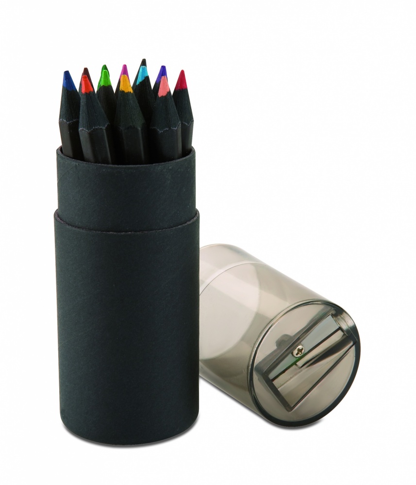 Logotrade promotional product picture of: Black colouring pencils