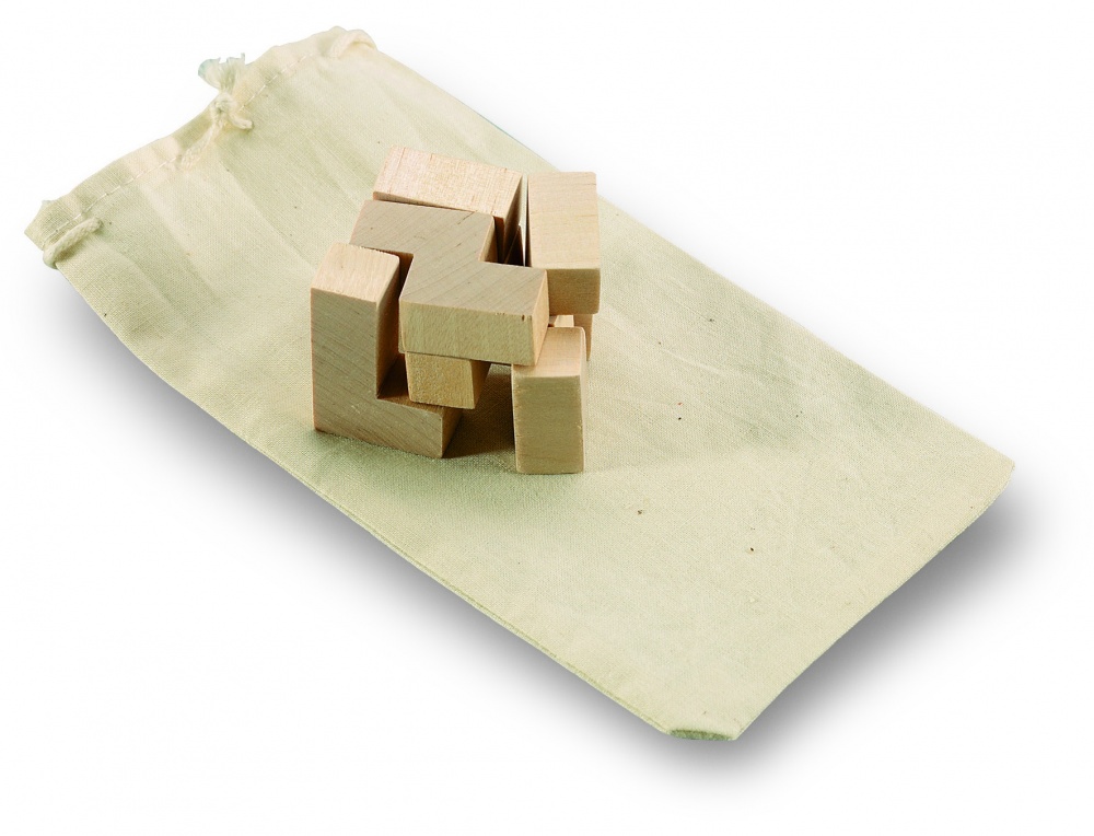 Logotrade promotional items photo of: Wooden puzzle in cotton pouch