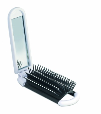 Logotrade business gift image of: Foldable hairbrush with mirror