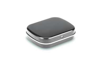 Logo trade promotional merchandise photo of: Easy tin silver w/mints