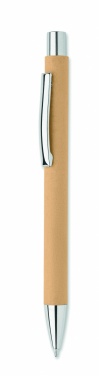 Logo trade promotional products image of: Recycled paper push ball pen